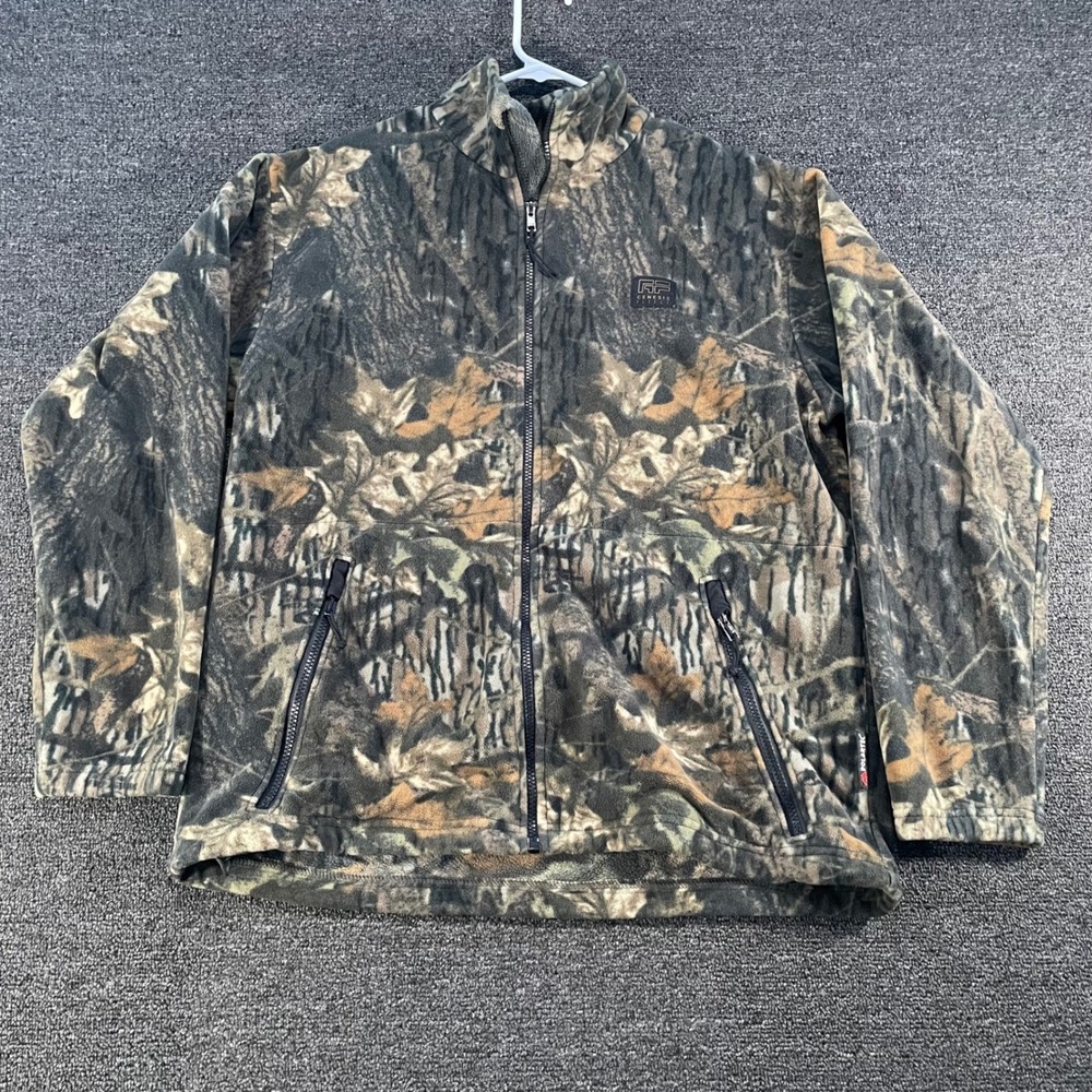 Browning Genesis Fleece Jacket Mens XL Camo Polartec Full Zip Good Outdoor